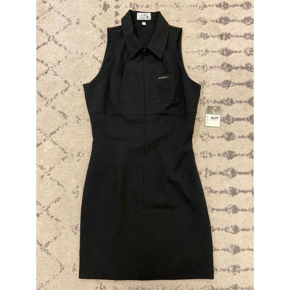 GUESS Dresses & Skirts - Guess Vintage Dress Black Sleeveless Collared